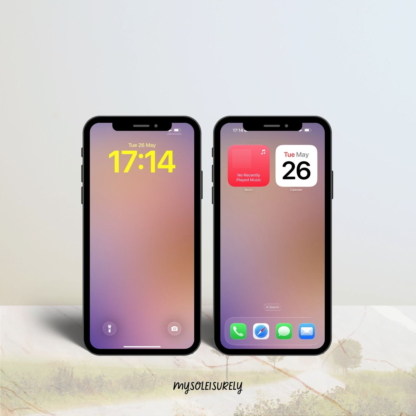 Calm Aesthetic Phone Wallpaper - Thrive Float Dim