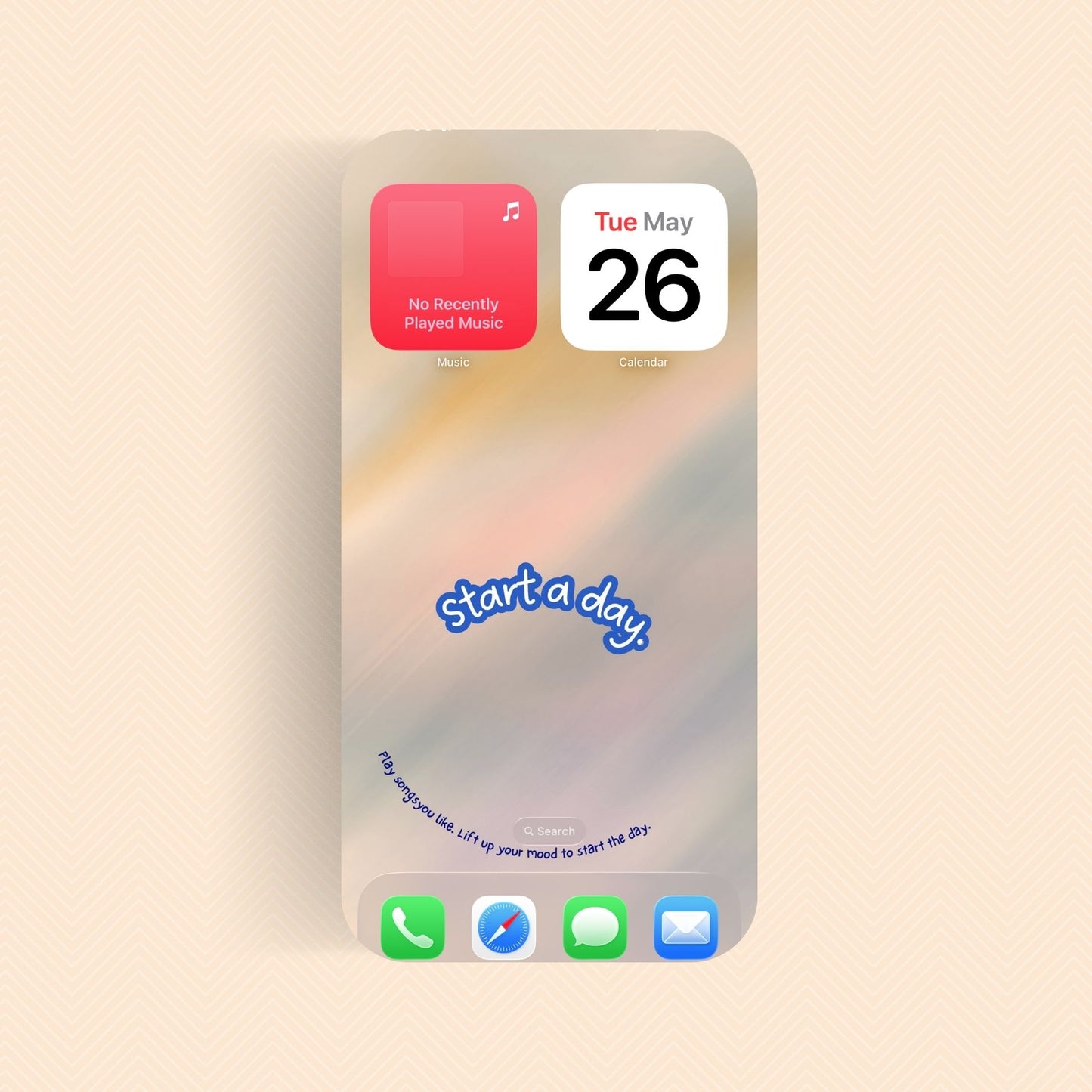 Gradiant Phone Lock Screen Wallpaper - Thrive Float Radiant