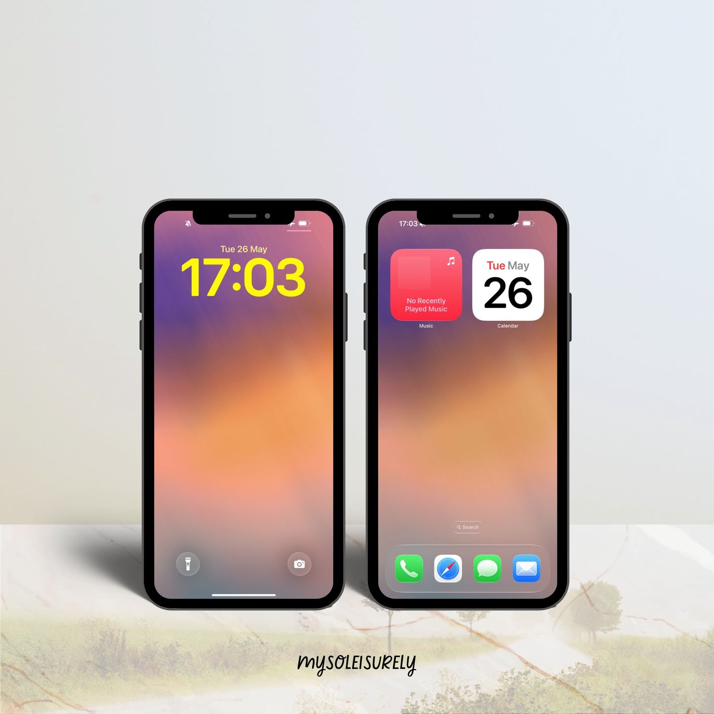 Gradiant Phone Lock Screen Wallpaper - Thrive Float Radiant