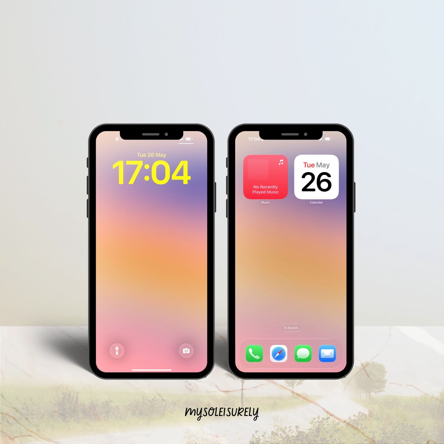 Gradiant Phone Lock Screen Wallpaper - Thrive Float Radiant
